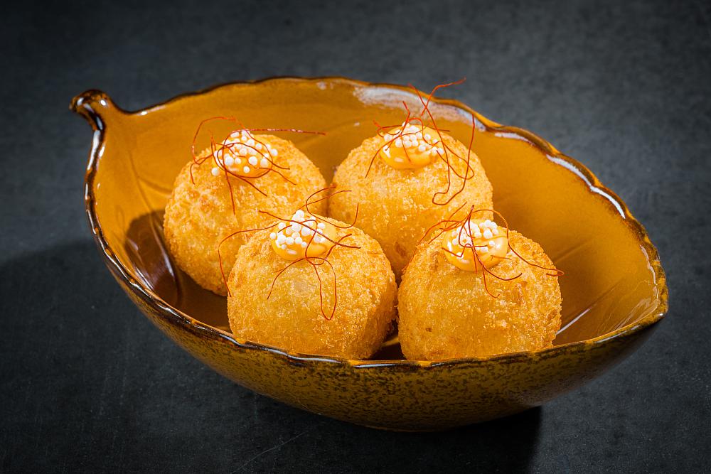 Токийский аранчини угорь-креветки